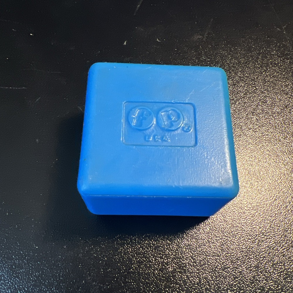 Vintage 1970's FISHER PRICE‎ Shape Sorter ToyReplacement Blue Square Block